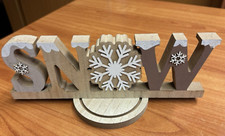 SNOW Holzbuchstaben Schriftzug Holz Deko Buchstaben Tipp Top!