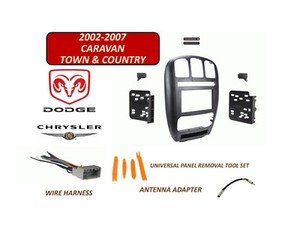2002-2007 CHRYSLER TOWN COUNTRY DODGE CARAVAN 2 DIN INSTALL KIT, WIRE