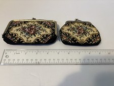 2 VTG Floral Petit Point Evening Purses