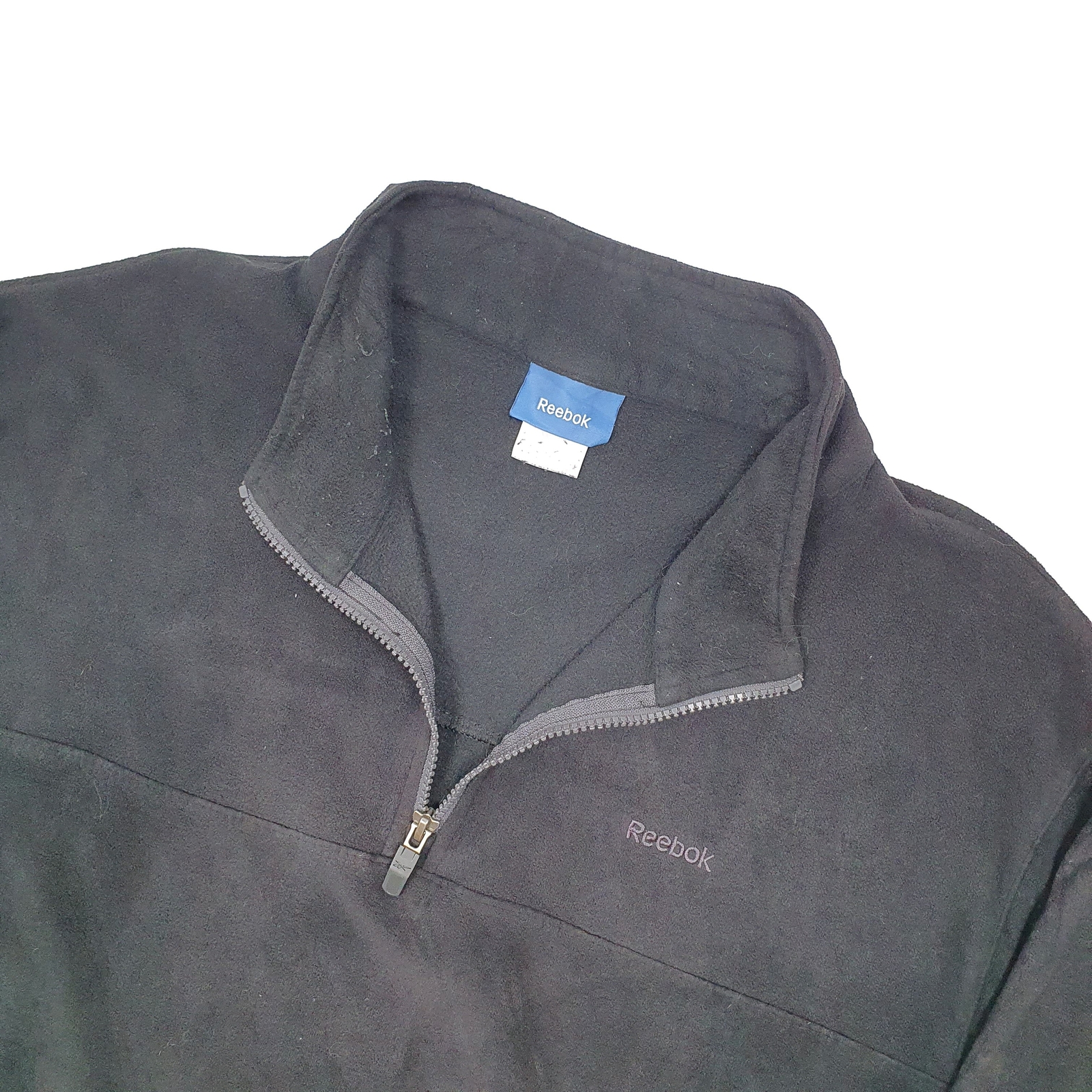 REEBOK 1/4 Quarter Zip Polyester Fleece Jumper Mens XXL image 2