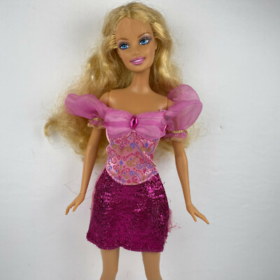 Shimmer Barbie Doll Fashionista Pink Wearing a Mini Dress Vintage 90's Mattel