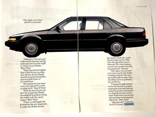 1986 Honda Accord LXi Two Page Print Ad Pedestal