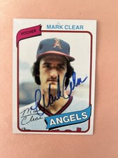 1980 Topps #638 Anaheim Angels Mark Clear Autograph.