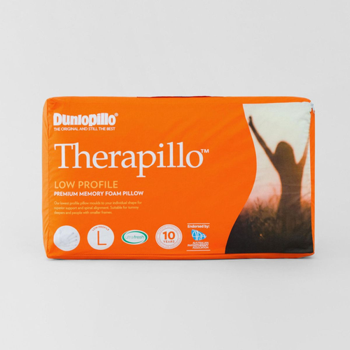 Dunlopillo Therapillo Premium Memory Foam Low Profile Pillow eBay