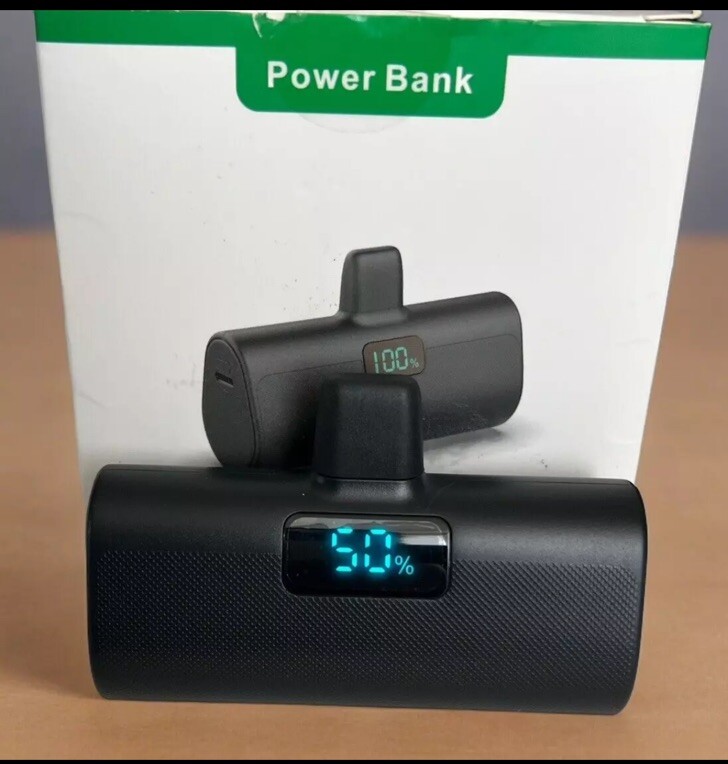 Compact 5200mAh USB-C Power Bank Small Portable Charger for On-the-Go Devices