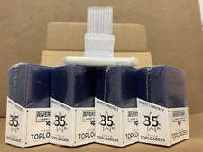 Toploader Hobby Box: 100 Top Loaders + 5 Display Stands + Heavy Duty Storage 📦