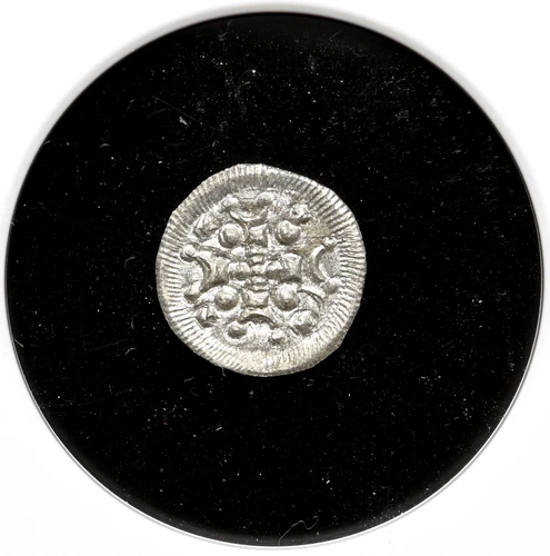 HUNGARY. Bela II, 1131-1141. Silver Denar, Cross type, NGC MS61