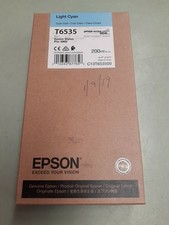 GENUINE EPSON T6535 Light Cyan 200 ml ink cartridge 4900 FACTORY SEALED
