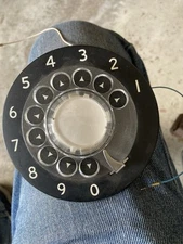 Vtg. Rotate dial black automatic electric all numbers no letters 900A dial part