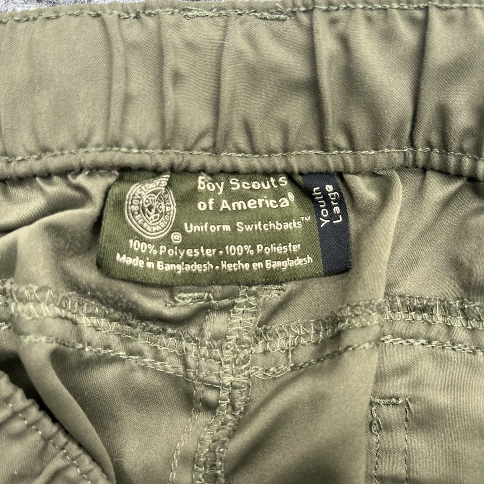 Boy Scouts Of America 青少年大号可调式工装裤军队绿色 — 第 3/4 张图片