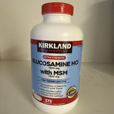 Kirkland Signature Extra Strength Glucosamine HCI 1500mg with MSM 375 Tablets