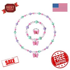 BGSHEMNI Girls Butterfly Jewelry Set Style 2