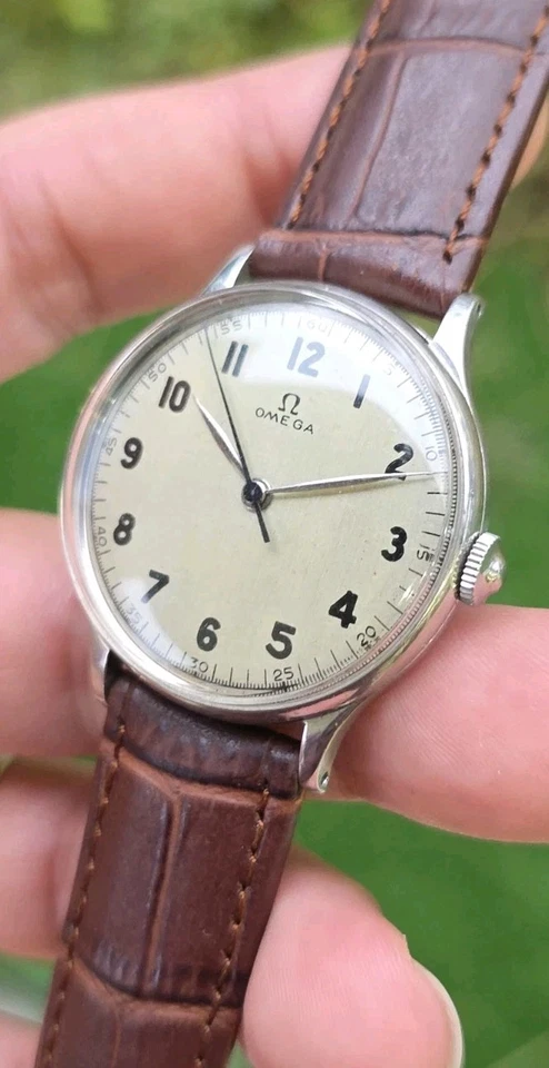 Reloj Omega Calatrava 1944 Ref 2324 Cal 30 SC T2 Hombre Jumbo 35mm Acero Inoxidable  Foto 4 de 4