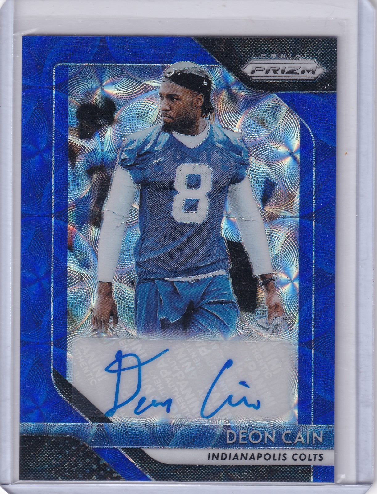 Deon Cain Panini Prizm Rookie Autographs #DCA Blue Scope