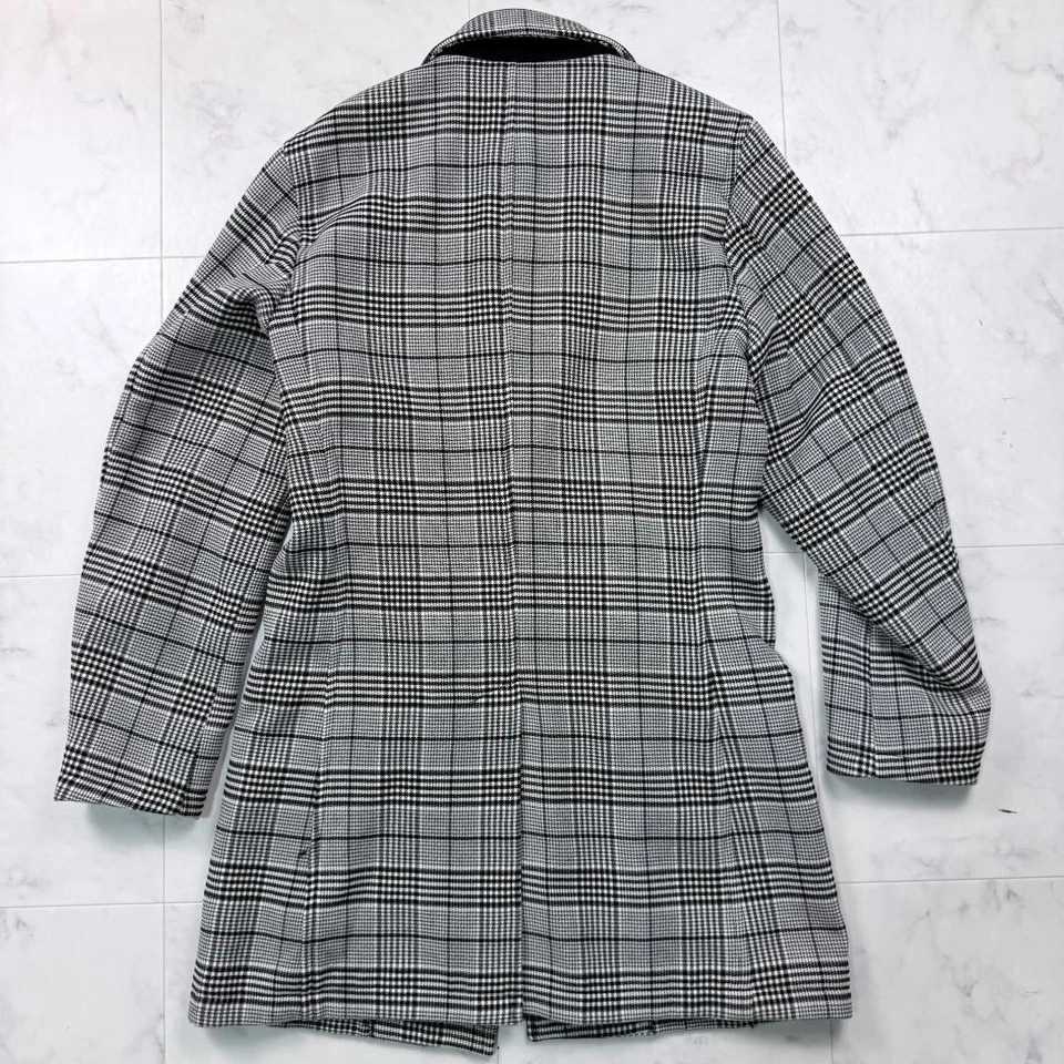 Casaco longo BEAMS HEART Glen Check Chester tamanho G - Imagem 4 de 4