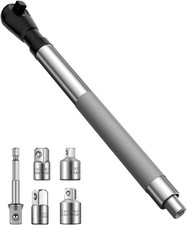 3/8" Offset Extension Wrench, Impact Ratchet Extender for Electric Drill, with 1