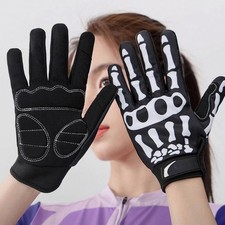 Skeleton Gloves Cycling Skull Gloves for Men Women Bike Sports Riding Halloween