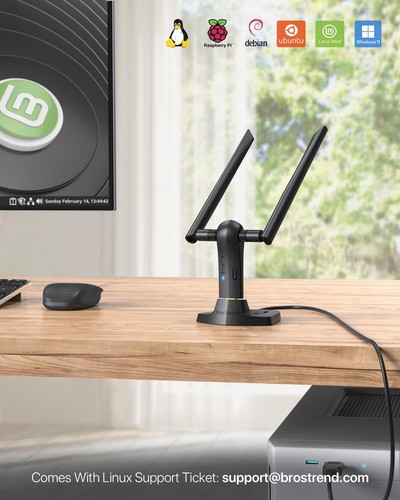 Linux WiFi Adapter for Ubuntu, Mint, Kali, Debian, Lubuntu, Xubuntu, Mate, Zo... - Imagen 2 de 9