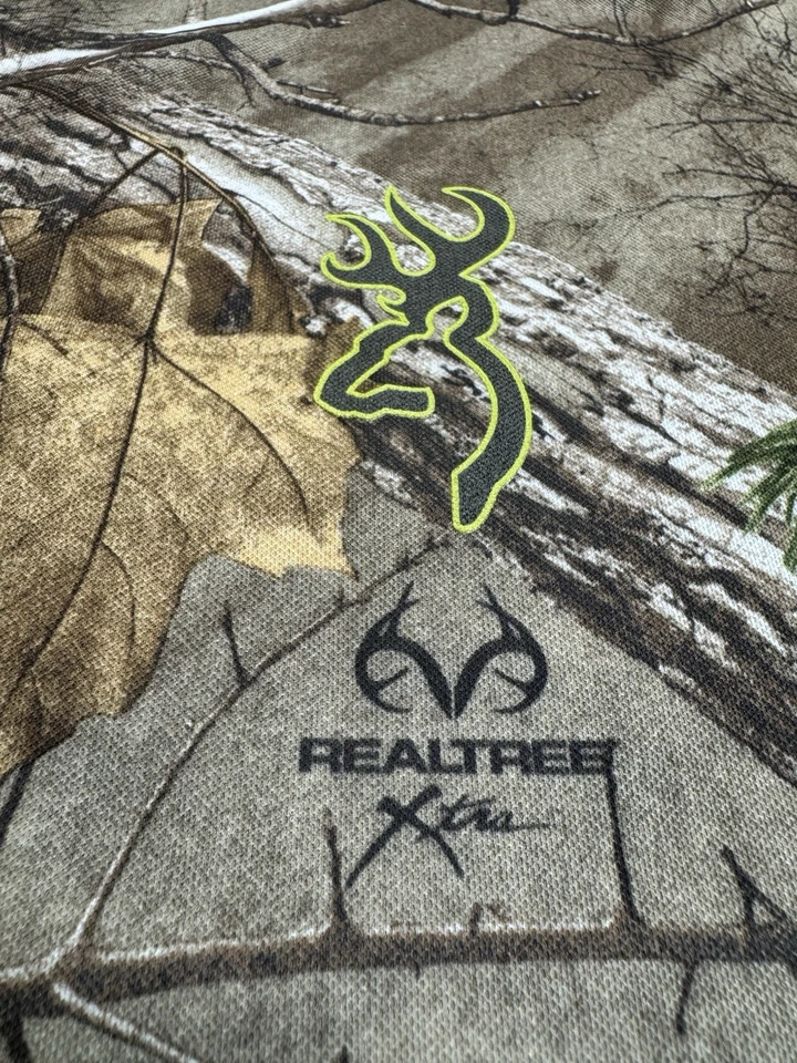 Men's XL Browning Realtree Xtra Camo Long Sleeve Tech Hunting T-Shirt USA MADE - Image 3 of 4