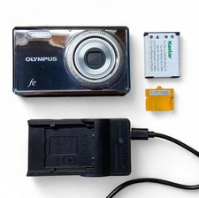 Silver Olympus FE-4000 12MP 4x Optimal Zoom w/ Battery  Charger  SD Adaptor