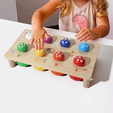 Hand Press Eight Tone Bells Hand Eye Coordination Handbells Melody Bell Toy