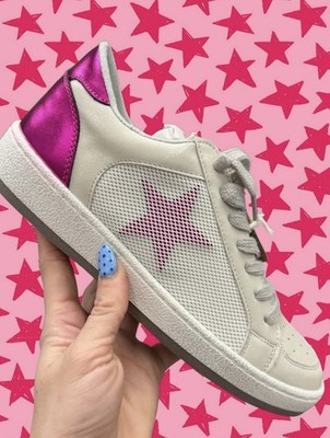 NIB ShuShop Regina Paz Low-Top Sneaker in Magenta Size 9 + extra laces