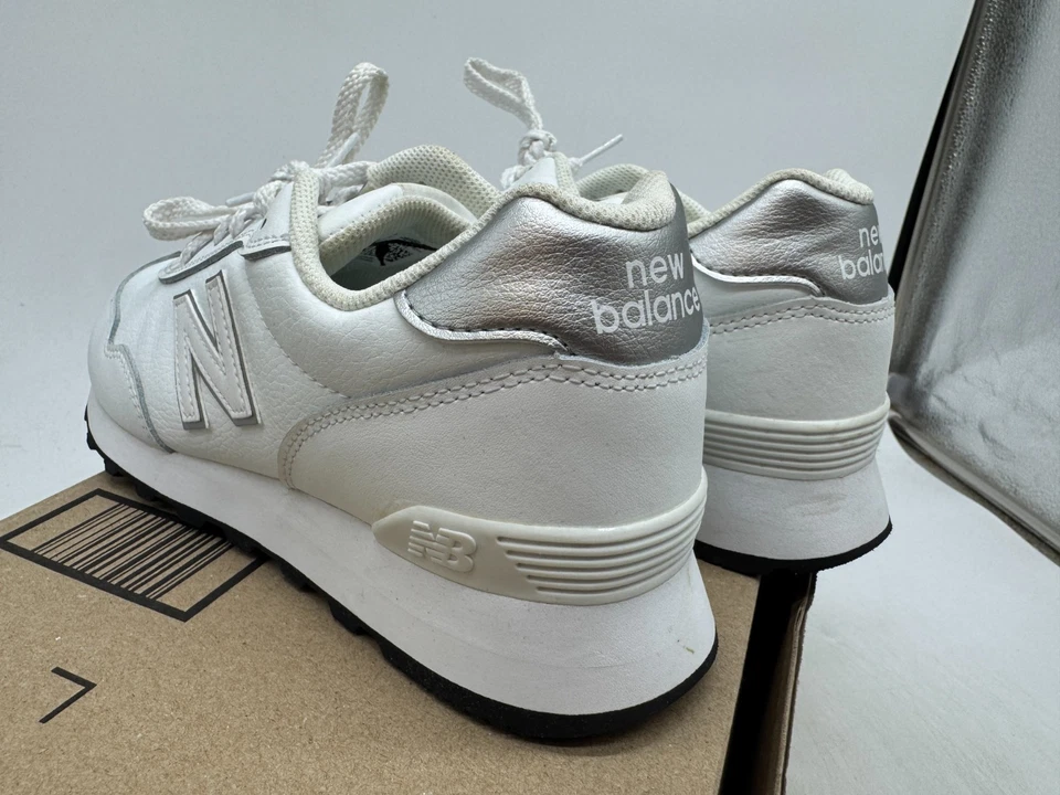 New Balance 515 Casual Shoes Womens White Silver Lace-Up Low Top - 9 WIDE - Image 4 of 4