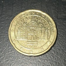 Austria 20 Euro Cent 2003 Aluminum-Bronze Gold Color Coin