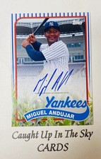 2020 Topps Archives Miguel Andujar “1989 Pinstripe Cornfield” On Card Auto 08/27