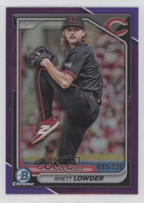 2024 Bowman Draft Chrome Purple Refractor /250 Rhett Lowder #BDC-23 1m0n