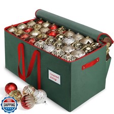WDZREE Large Christmas Ornament Storage Box,4 Tier Holds Up to 12