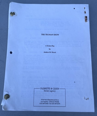 #ad The Truman Show Original Script Screenplay Early Draft Jim Carrey $225.00