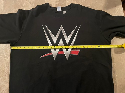 WWE Logo Sweatshirt Size 2XL Black - Picture 6 of 9