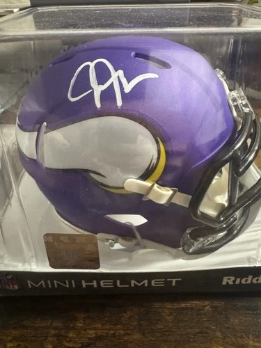 Justin Jefferson Signed Auto Autograph Vikings Mini Helmet Fanatics COA 📈🔥