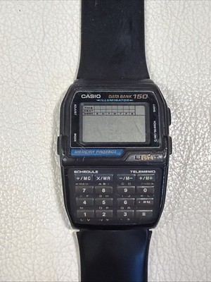 Casio DBC-150 Data Bank Calculator 1477 Vintage Men's Watch for