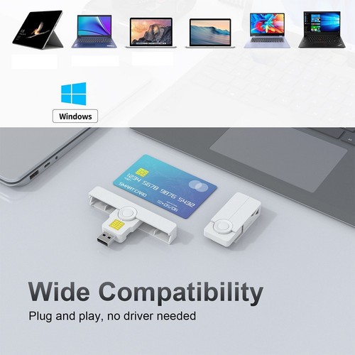 2X(-Kartenleser USB C Faltbar Typ C Common Access Steuererklärung S5892 - Afbeelding 9 van 10