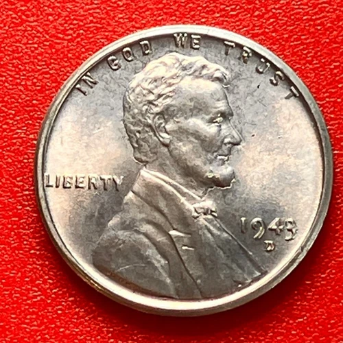 1943-D Lincoln Wheat Cent Penny GEM BU From an Original Bank Roll