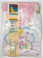 1 Year Carter  s Childrens Sleeper PJ Summer Polyester Flame Resistant Vtg USA