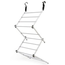 Image of Over Door Concertina Clothes Airer Foldable Space Saving Laundry Drying Rack UK