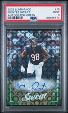 2025 PANINI LUMINANCE AUTO-GREEN #16 MONTEZ SWEAT 22/25 PSA 9