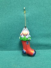 VTG 1998 Disney Winnie The Pooh Eeyore Blown Glass Stocking Ornament