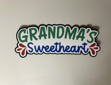 Grandma  s Sweetheart Handmade Scrapbook Title Die Cut Paper Pieced