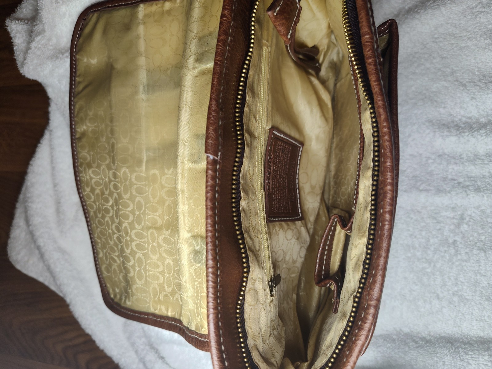 Coach Patchwork Blue Brown Multicolor Turn Lock S… - image 5