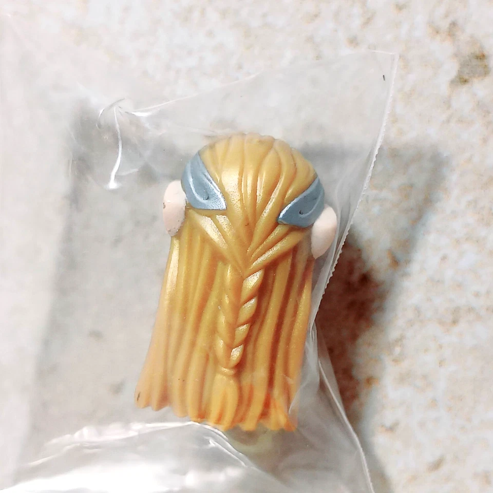 Nuevo LEGO Elfo Rey Cabello Oro Plata Corona Elfos Guerrero Líder Peluca Mechones Largos Corbata Foto 2 de 2