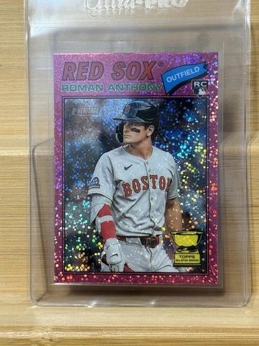 2026 Topps Heritage Roman Anthony Rookie Pink Sparkle SP Card 86 Mint Red Sox