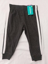 Garanimals Toddler Boy Dark Gray Side Stripe Pull On Jogger Sweatpants Sz 12M