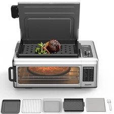 Air Fry Countertop Oven, 18QT 1600W Convection Oven and Indoor Grill Combo with