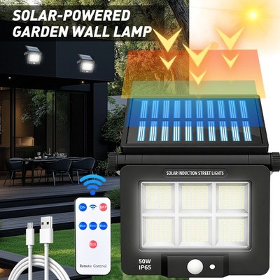9900000lm LED Solar Street Wall Lights Security Flood Lamp Motion Sensor Outdoor