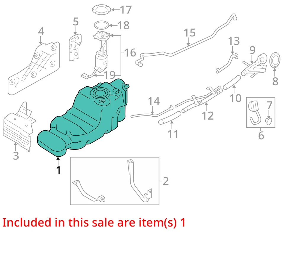 Se adapta a 14-24 INFINITI QX80 5,6 L Conjunto de tanque de combustible 26 galones OEM probado envío gratuito Foto 4 de 4