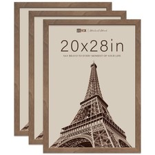 VCK 20x28 Poster Frame 3 Pack - Brown Walnut, Exclusive Natural Wood Grain So...